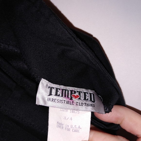 Tempted Black Zip Up Skirt Women's Size 3/4 Used Very Good. MADE IN USA .Condit - Picture 4 of 10
